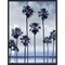 Beach Palms Indigo II by Devon Davis 18-in. W x 24-in. H. Canvas Wall Art Print Framed in Black